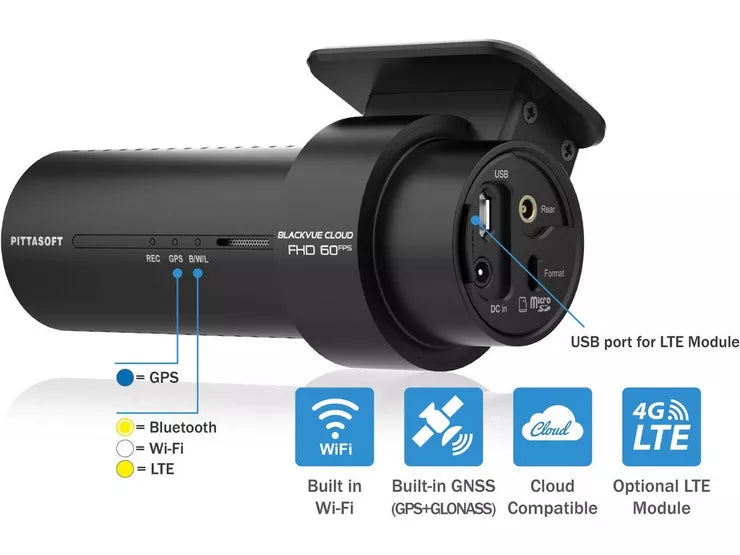 BlackVue DR770X-1CH Dash Cam with 64GB microSD Card