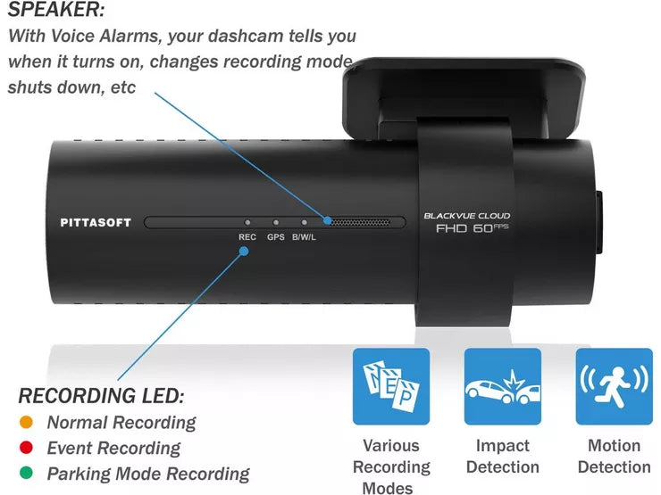 BlackVue DR770X-1CH Dash Cam with 64GB microSD Card