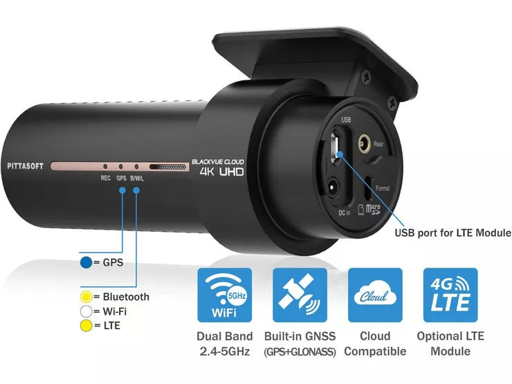 BlackVue DR970X-2CH Front & Rear Dash Cam with 64GB microSD Card