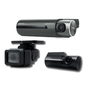 IROAD X30 Front + 1 x Internal IR + 1 x External Camera - 3CH Dash Cam with 64GB microSD Card