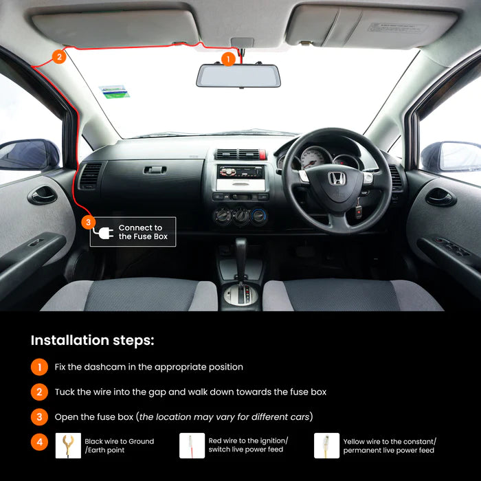 Road Angel Halo Dash Cam Hardwiring Kit - for Halo View / Halo Vision