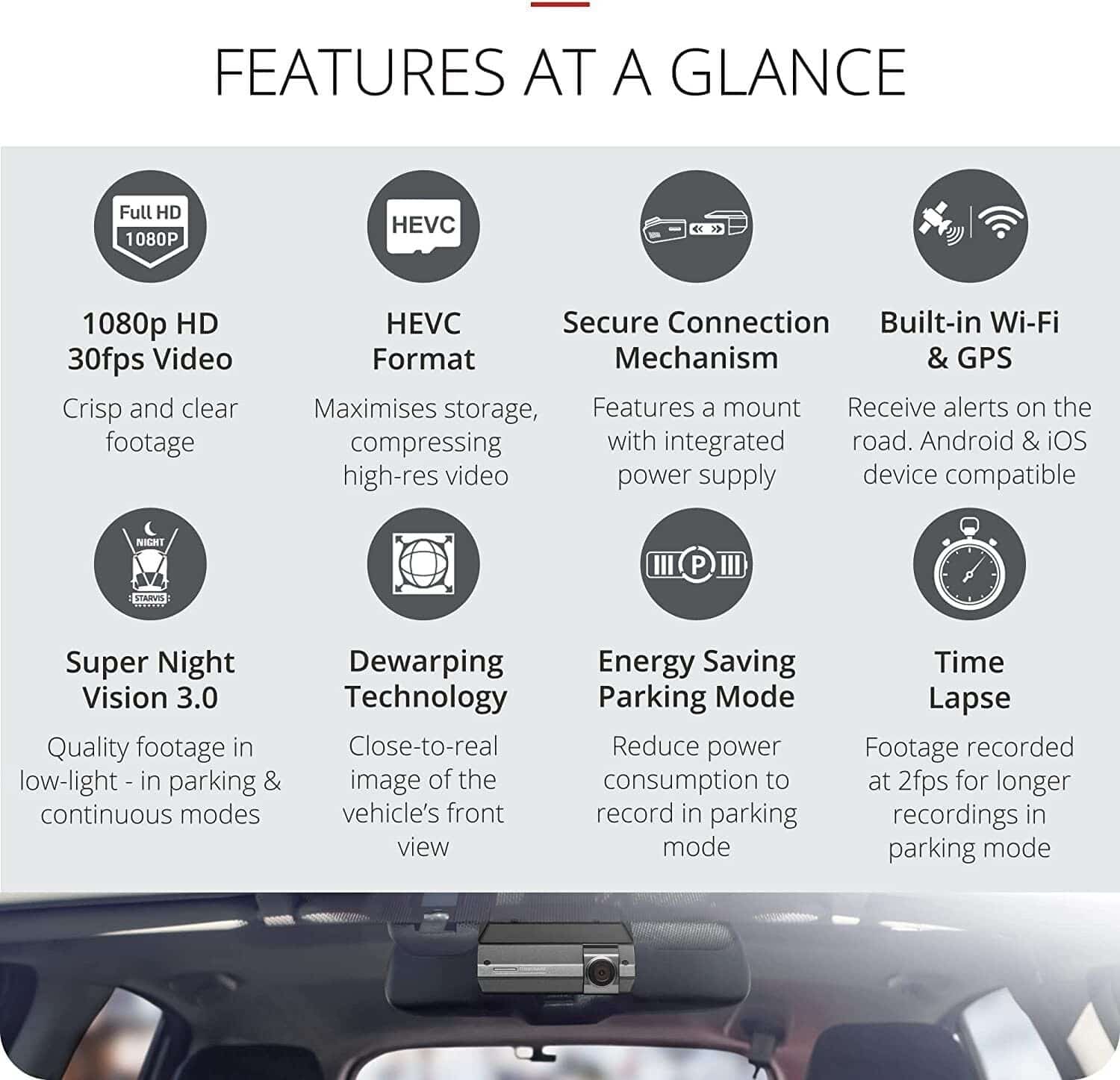 Thinkware Dash Cam F790 - 1CH Dash Cam (32GB SD Card inc)