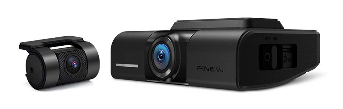 FineVu GX1100 4K - 2CH Dash Cam with 64GB microSD Card