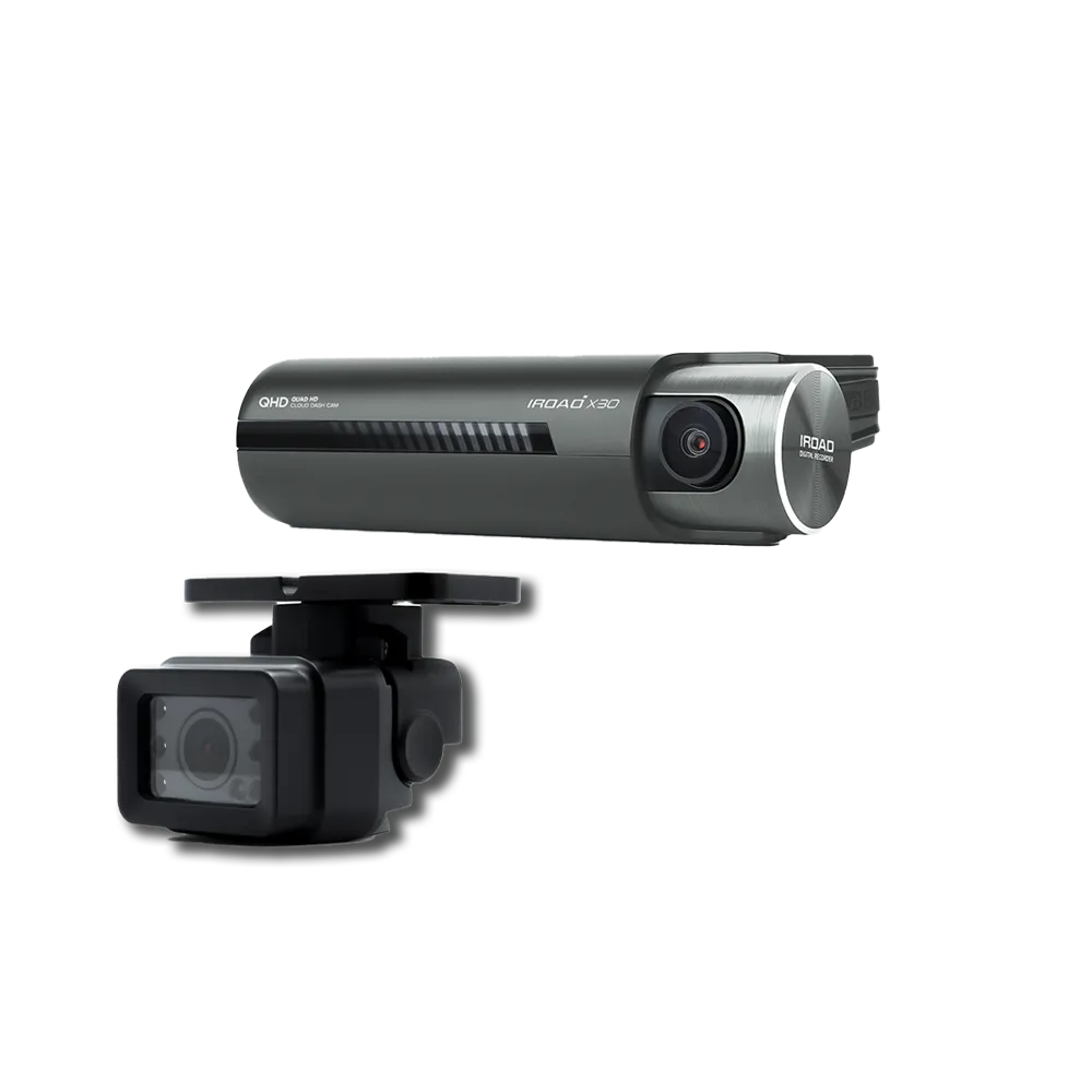 IROAD X30 Front + 1 External -2CH Dash Cam with 64GB microSD Card