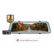 Road Angel Halo View Rear View 2CH - Mirror and Dash Cam with 10" Touch Screen & Dual Parking Mode