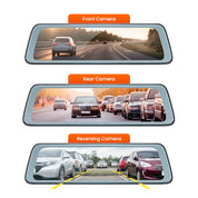 Road Angel Halo View Rear View 2CH - Mirror and Dash Cam with 10" Touch Screen & Dual Parking Mode