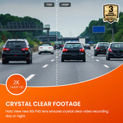 Road Angel Halo View Rear View 2CH - Mirror and Dash Cam with 10" Touch Screen & Dual Parking Mode