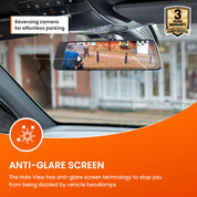 Road Angel Halo View Rear View 2CH - Mirror and Dash Cam with 10" Touch Screen & Dual Parking Mode